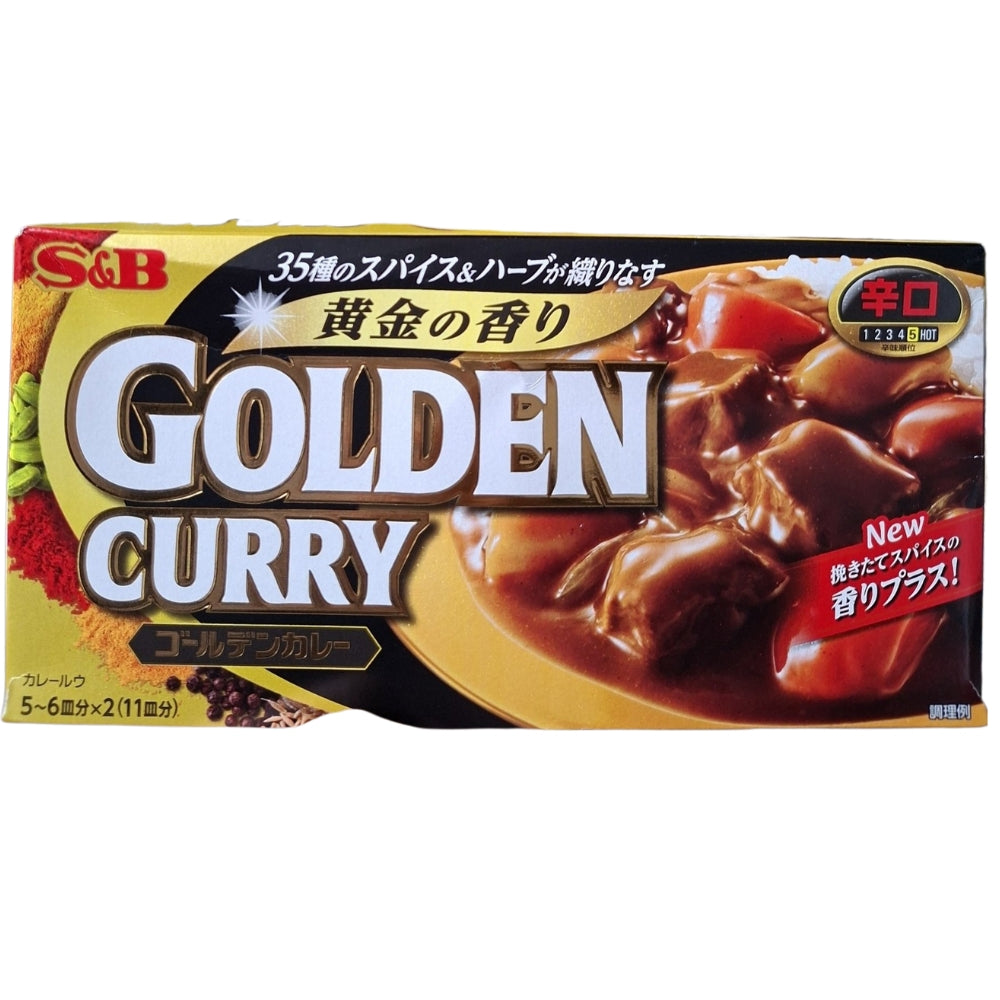 S&B Golden Curry Roux – Hot Level 5 (Spicy)