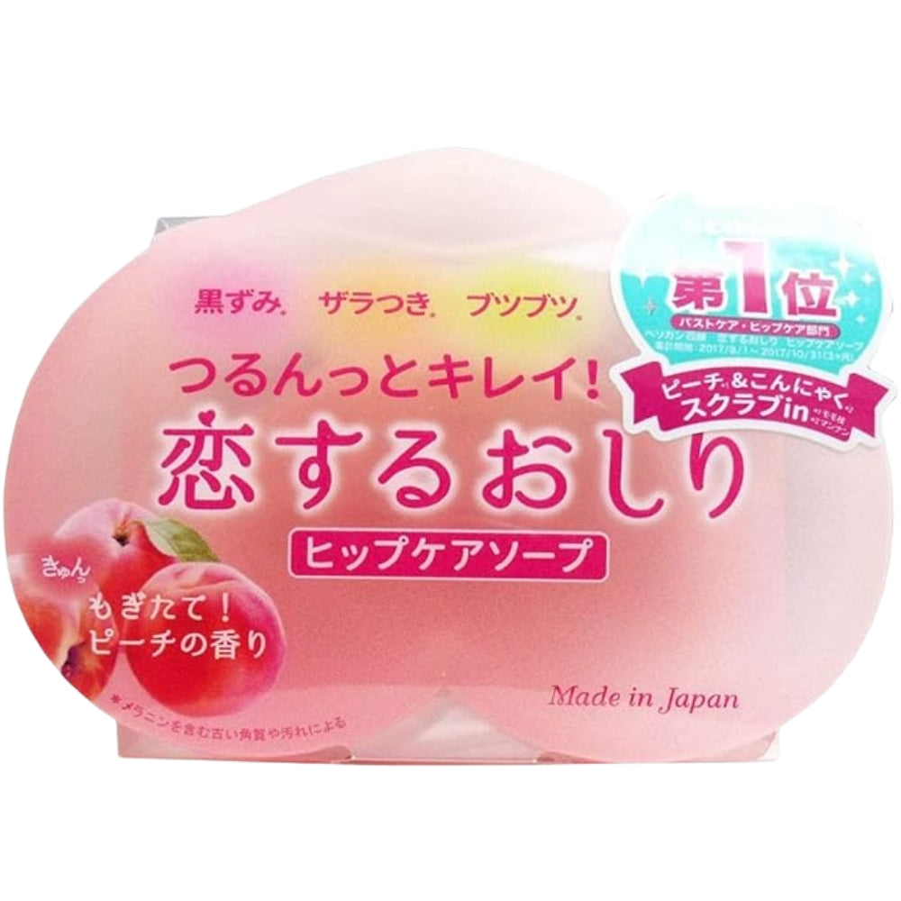 Pelican Soap Koisuru Butt Hip Care Soap – Peach Scent, 2.8 oz (80 g)