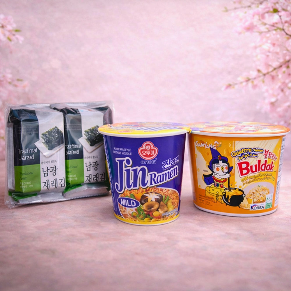 Korean Comfort Combo Bundle – Buldak, Jin Ramen & Premium Seaweed