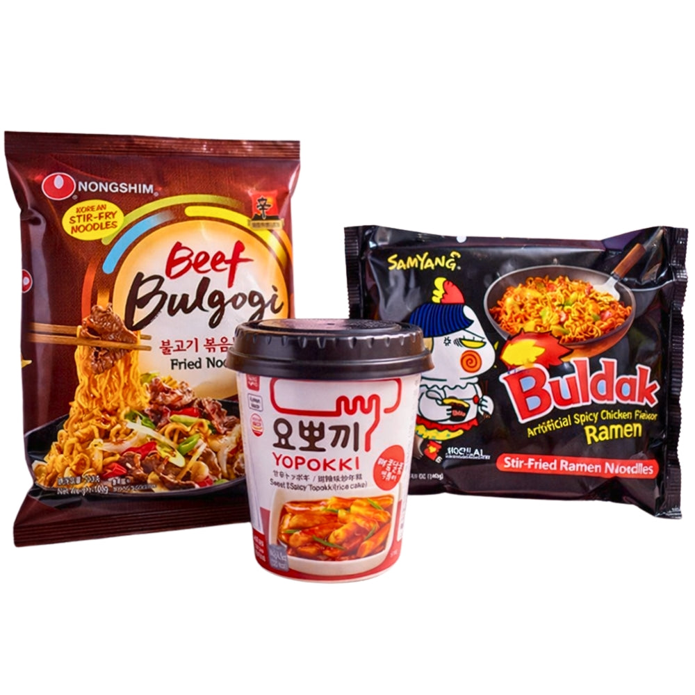 Korean Flavor Feast Bundle – Yopokki, Buldak & Bulgogi