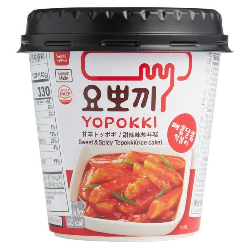Yopokki Sweet & Spicy Topokki Korean Rice Cake Cup (140g)