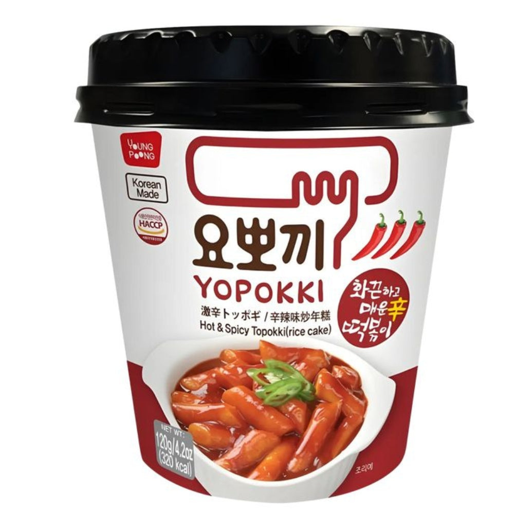 Yopokki Hot & Spicy Topokki Korean Rice Cake Cup (120g)
